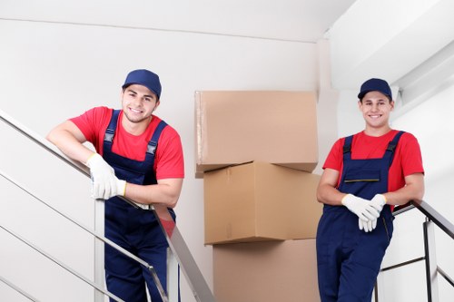 Removal van preparing for a local move in Perivale